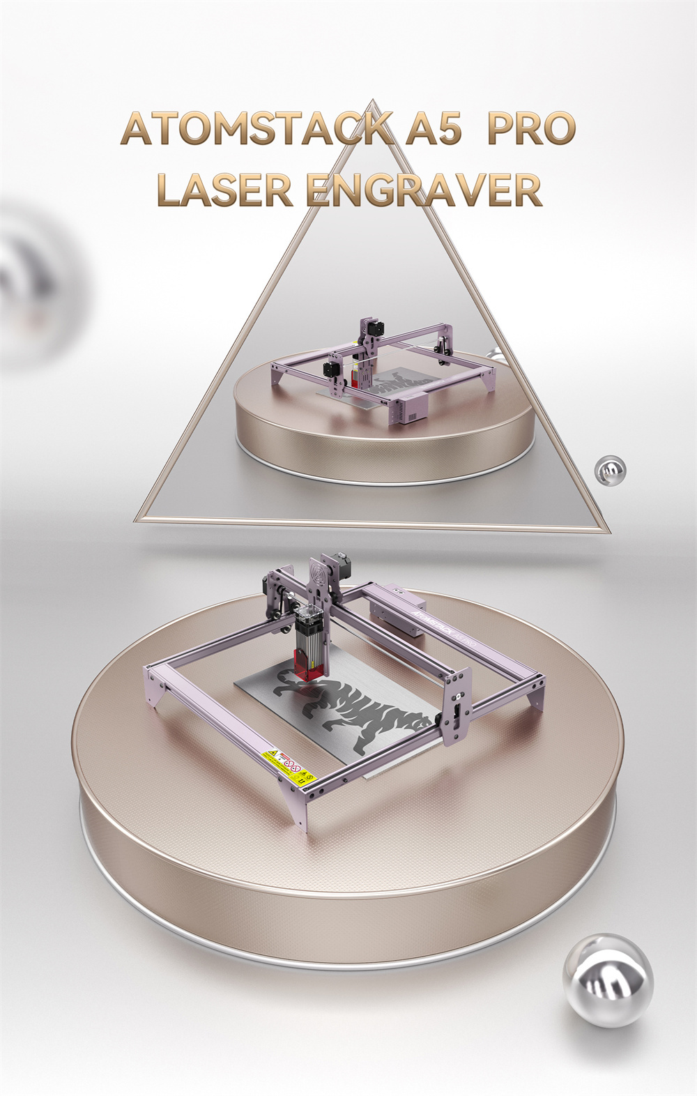 Uumlberholte-ATOMSTACK-A5-PRO-40W-Lasergraviermaschine-mit-55W-optischer-Leistung410x400mm-Flaumlche-2023870-1